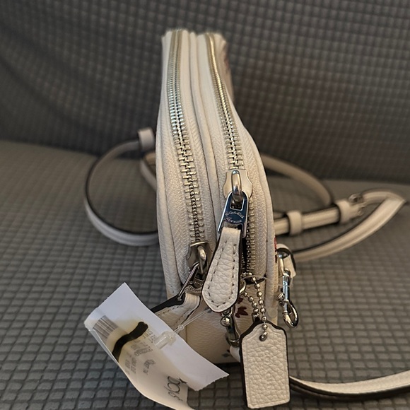 Coach White Floral Crossbody Wristlet Purse - Picture 4 of 5